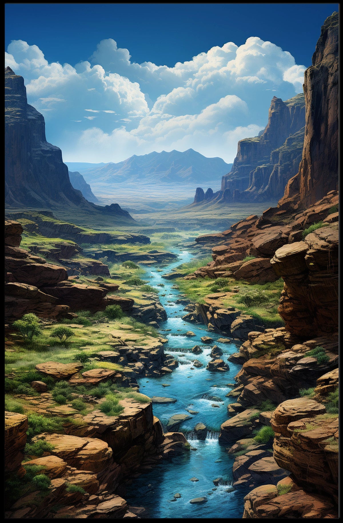 Majestic Canyon Landscape Poster
