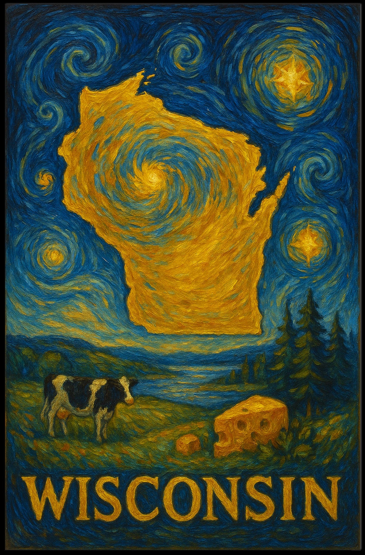 Wisconsin A Starry Tribute Poster