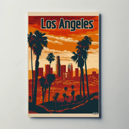 Los Angeles Sunset Vintage Poster