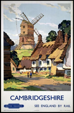 Vintage Cambridgeshire Travel Poster: See England by Rail PosterGoat
