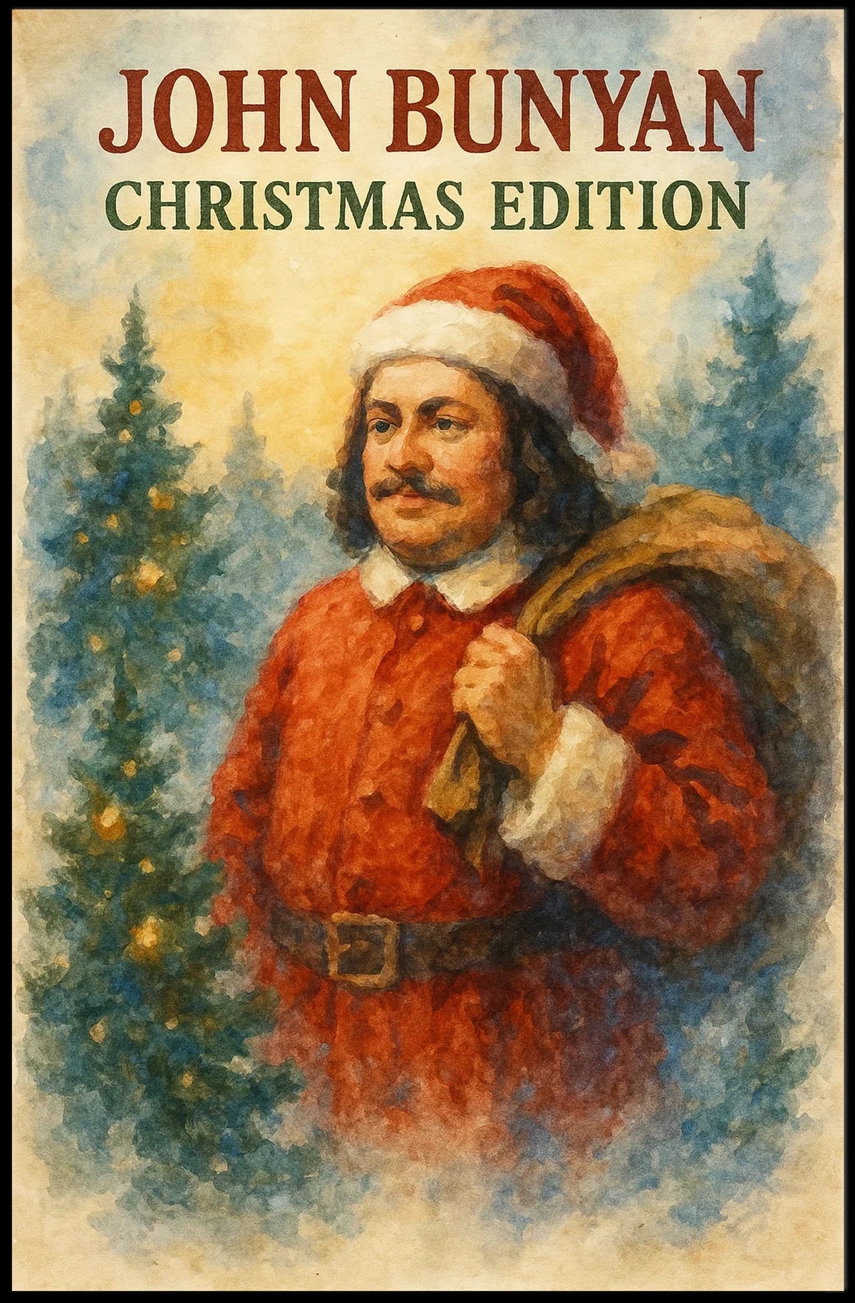 John Bunyan Christmas Red Coat Historical Poster