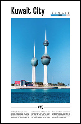 Kuwait City's Vibrant Urban Oasis Art Poster PosterGoat