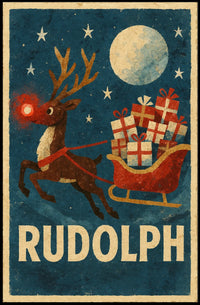 Rudolph Reindeer Poster