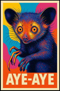 Aye-Aye Illustration Poster