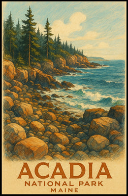 Acadia National Park Maine Poster