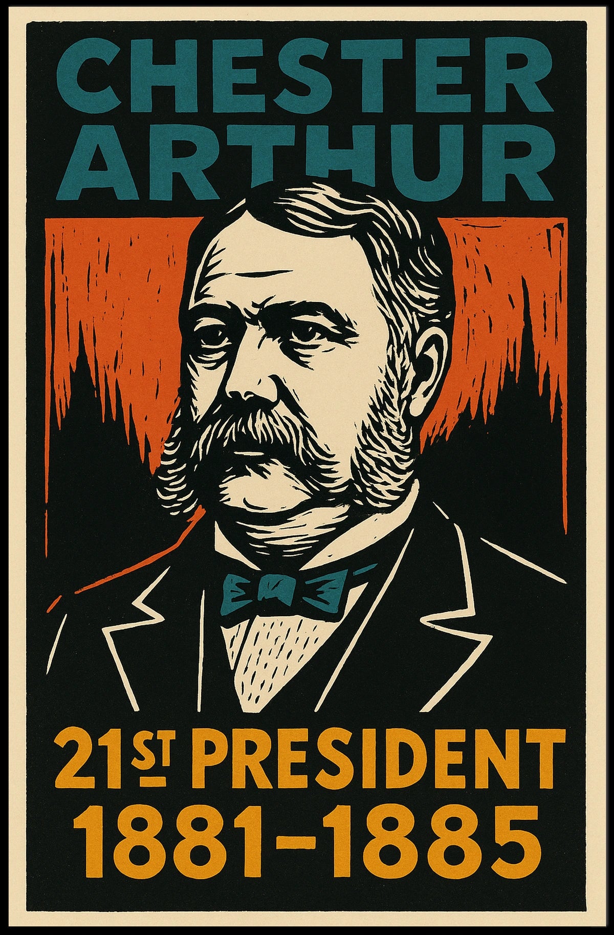 Chester Arthur 21st President Poster