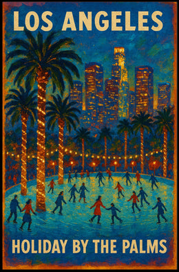 Los Angeles Holiday by the Palms Poster