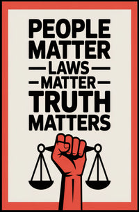 Justice and Equality Bold Political or Propaganda Poster