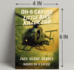 Hughes OH-6 Cayuse Little Bird Killer Egg Poster PosterGoat