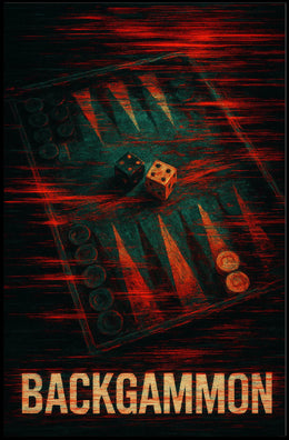 Backgammon Strategy Modern Art Poster - Abstract or Artistic Poster