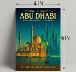 Abu Dhabi Elegance: Eternal Innovation Cityscape Travel Poster