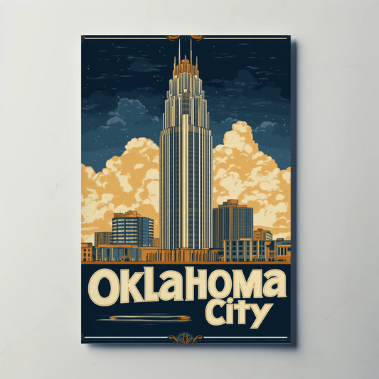 Oklahoma City Vintage Poster