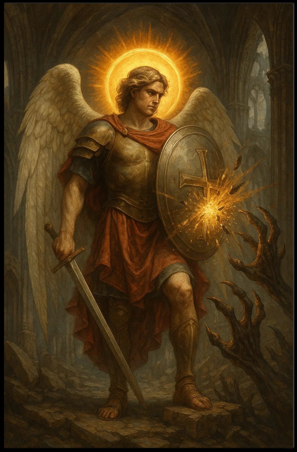 Archangel In Battle Poster