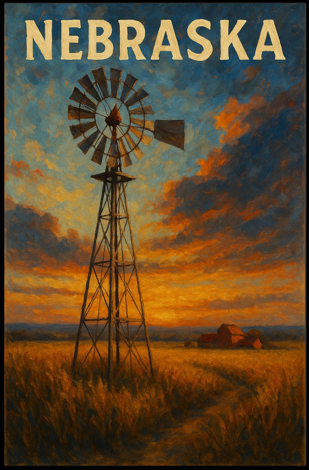 Nebraska Landscape Poster