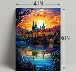 Sunset Over The Cityscape Poster
