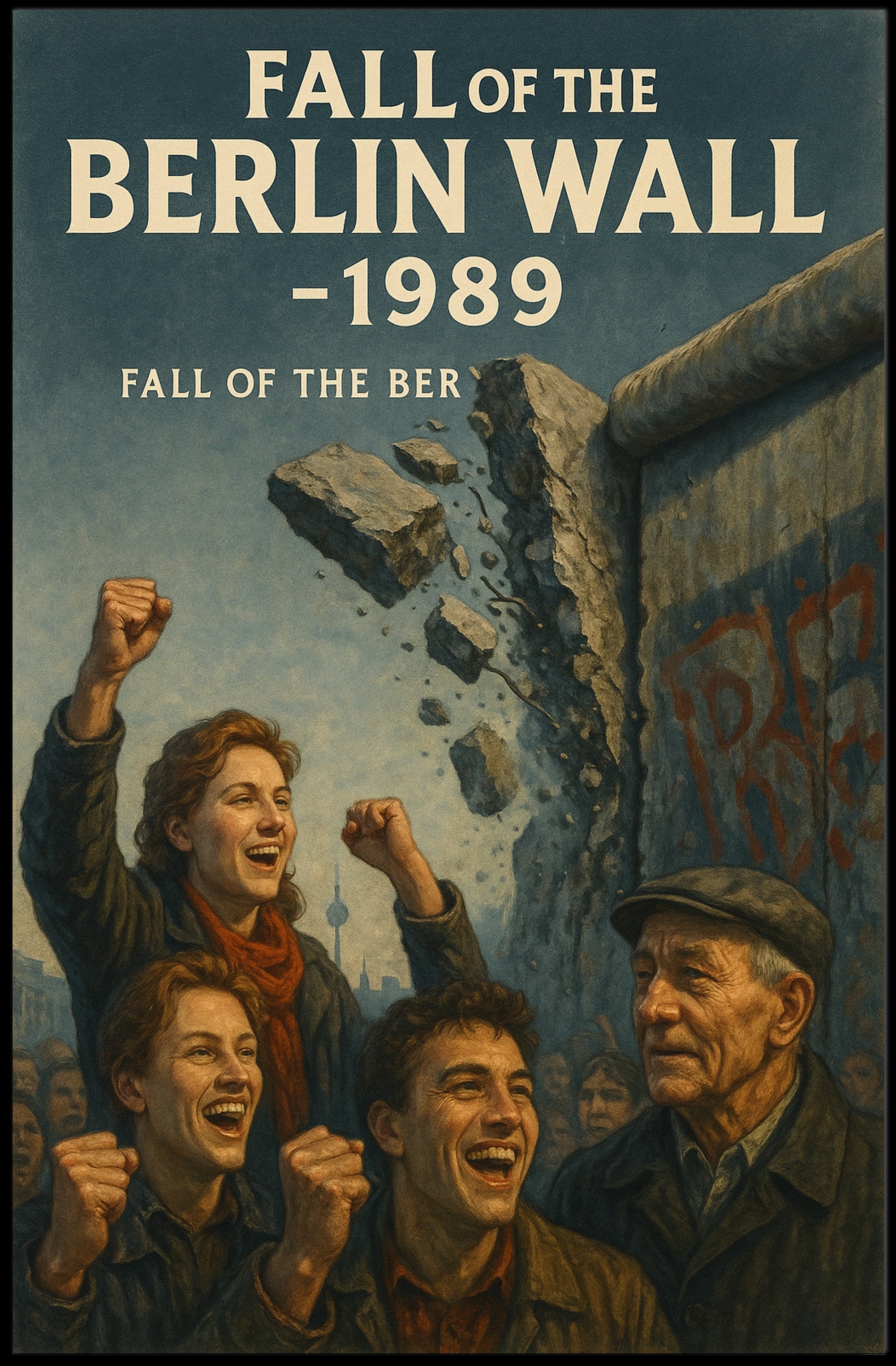Fall of the Berlin Wall  1989 Poster PosterGoat