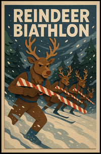 Reindeer Biathlon Poster