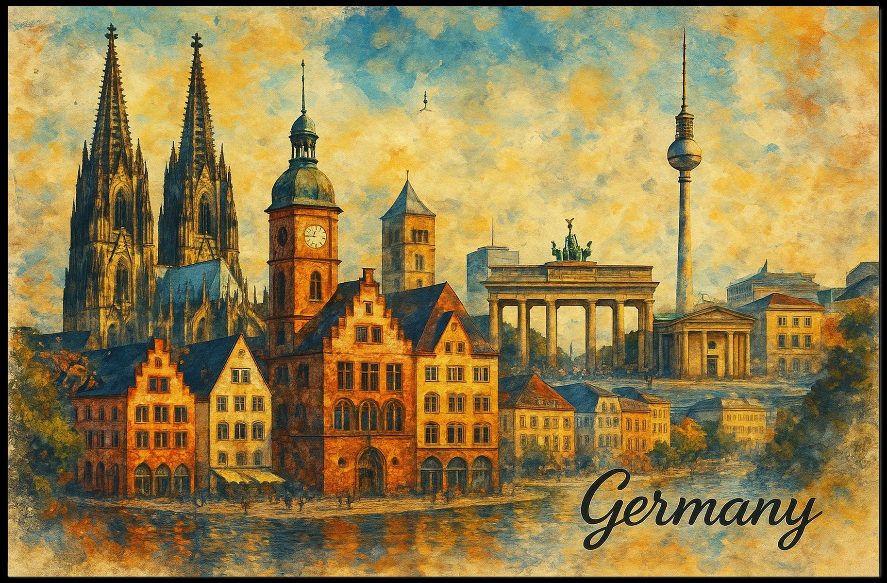 Iconic Landmarks of Germany Poster