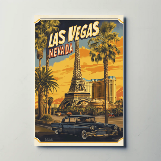 Las Vegas Retro Poster Vintage Style Poster
