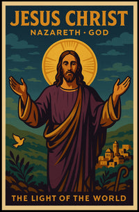 Jesus Christ Vintage Illustration: Motivational or Quote Poster