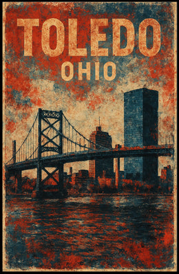 Toledo, Ohio Urban Landscape Poster