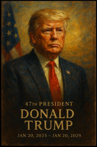 Trump Visionary Patriotic Digital Painting Poster