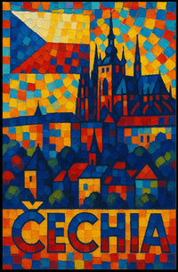 Czechia Mosaic Art Poster