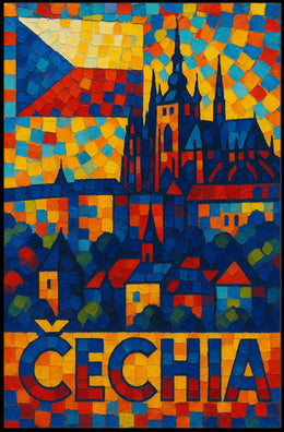 Czechia Mosaic Art Poster