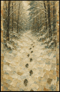 Winter Forest Path Poster