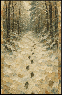 Winter Forest Path Poster
