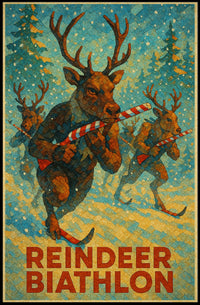 Reindeer Biathlon Poster