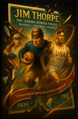 Jim Thorpe Legend Across Fields Poster Art PosterGoat