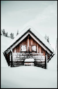 Winter Cabin Serenity Poster