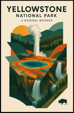 Yellowstone National Park A Natural Wonder Poster