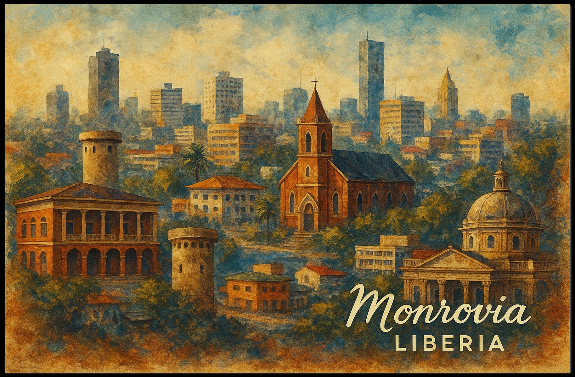 Monrovia, Liberia Poster