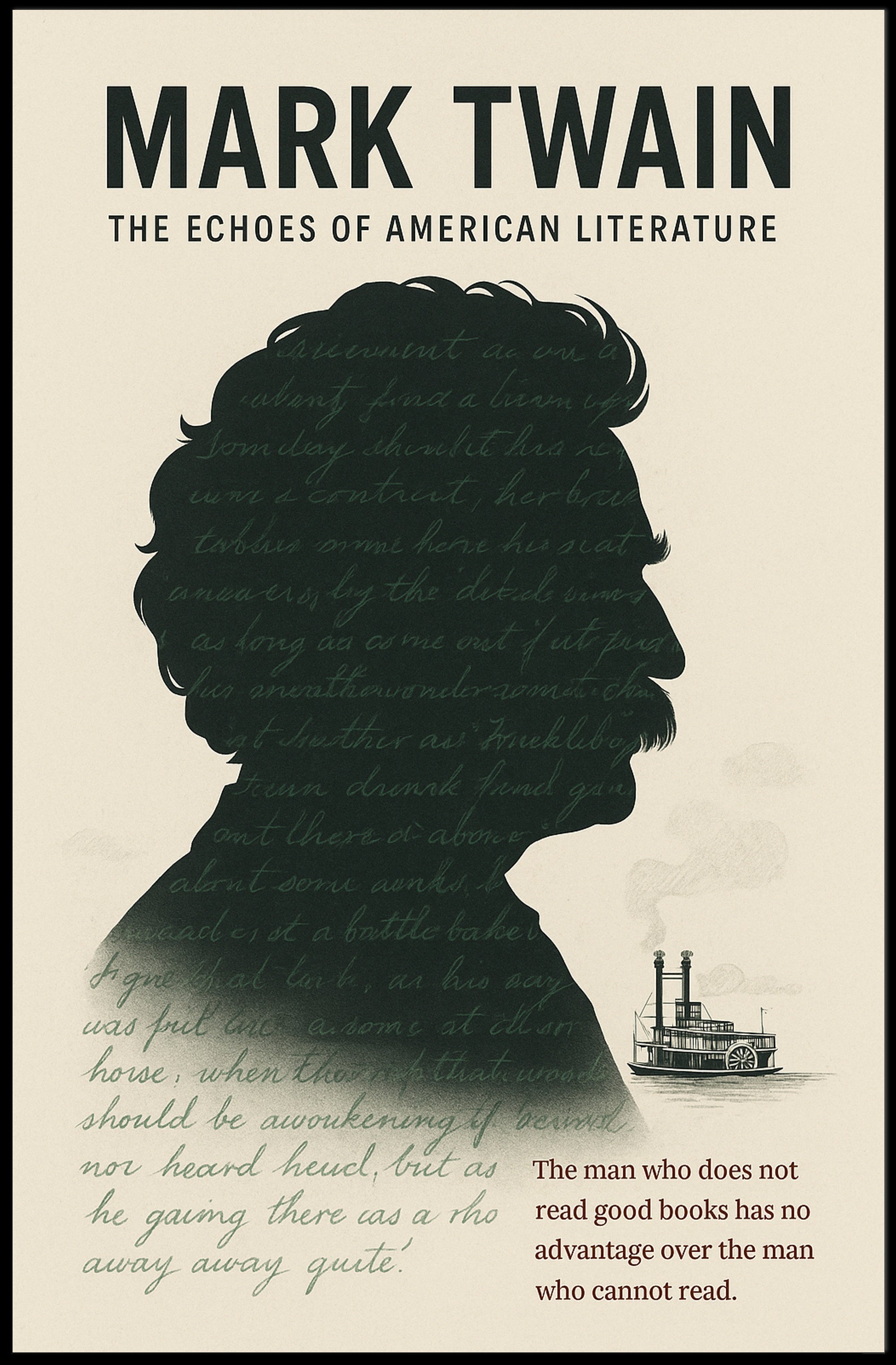 Mark Twain Vintage Inspiration Motivational or Quote Poster PosterGoat