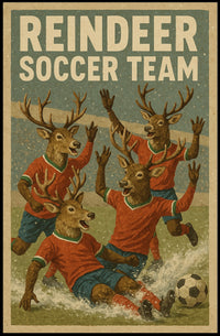 Reindeer Soccer Team Extravaganza Poster