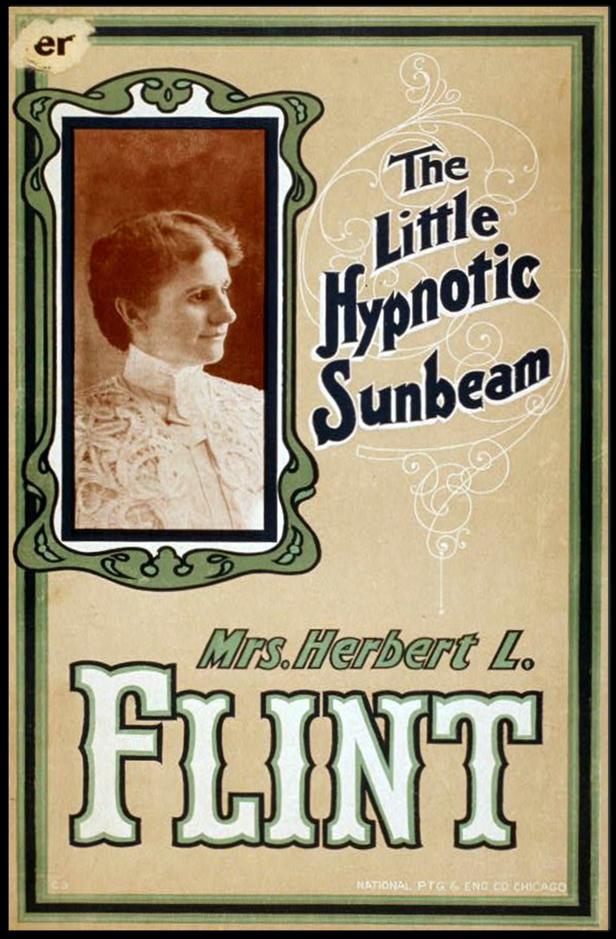 Vintage Art Nouveau Hypnosis Show Cultural or Heritage Poster