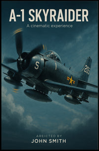 A-1 Skyraider Cinematic Adventure Military Recruitment Poster PosterGoat