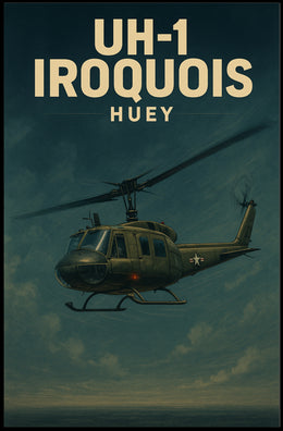 UH-1 Iroquois Helicopter Flight Historical or Presidential Poster PosterGoat