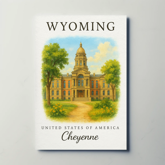 Wyoming, Cheyenne Signature Series Vintage Travel Poster