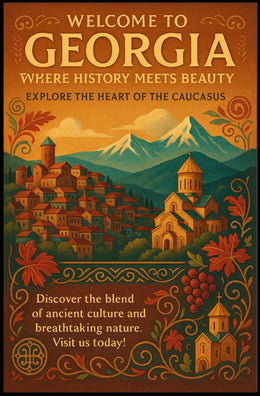 Welcome To Georgia Where History Meets Poster