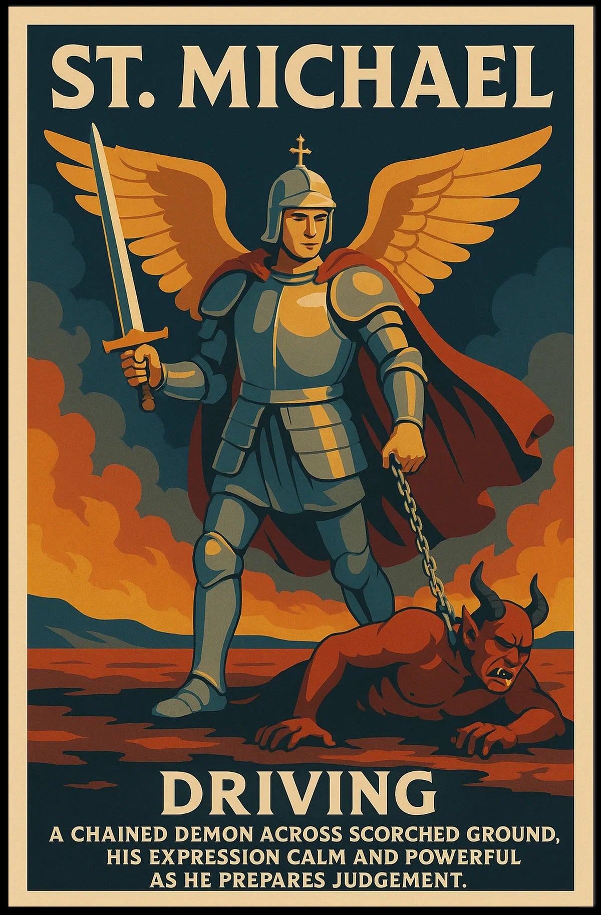 St. Michael The Divine Warrior Poster