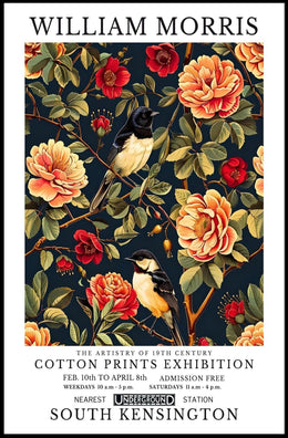William Morris Cotton Prints Cultural Heritage Poster