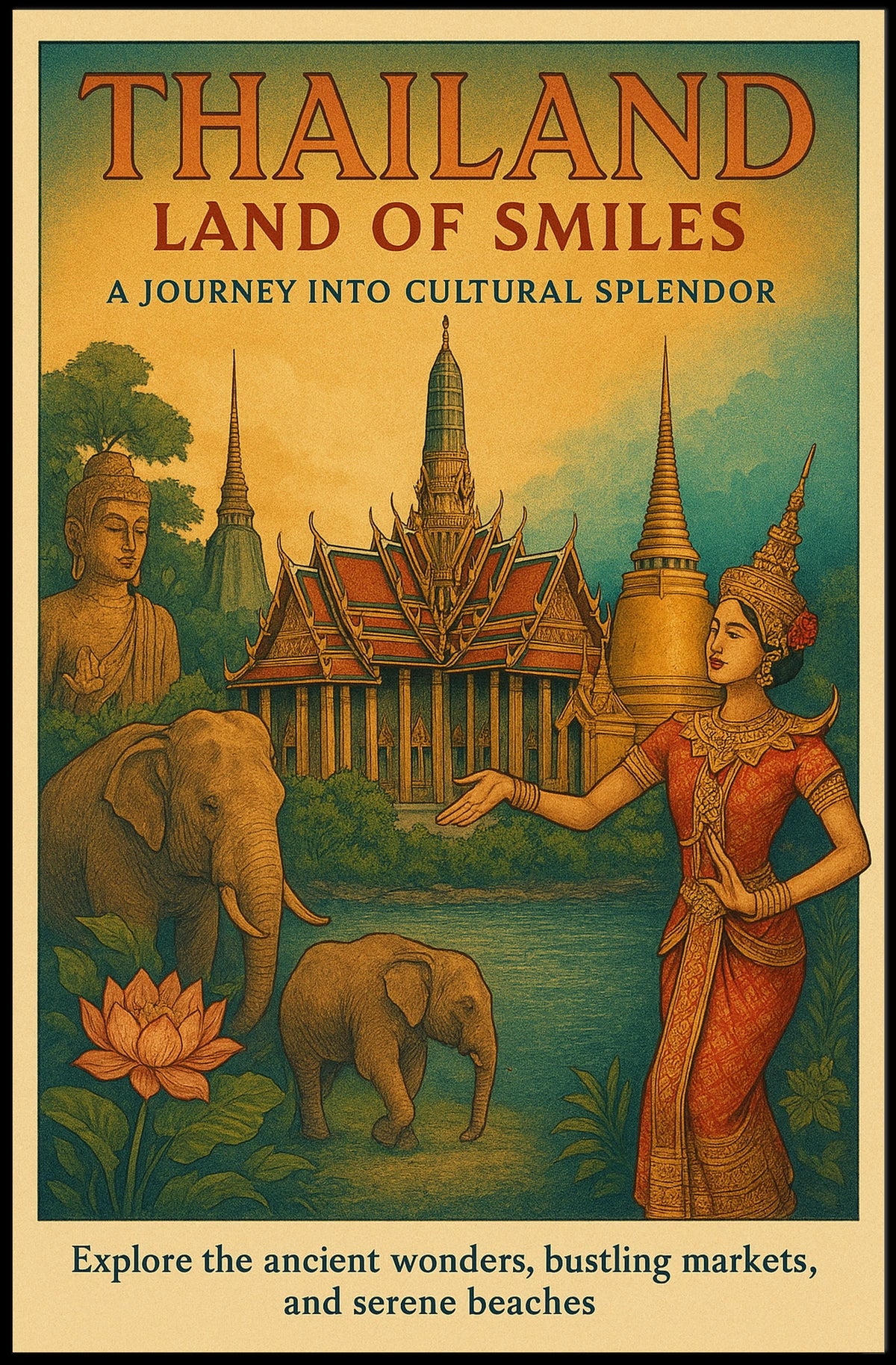 Thailand Land Of Smiles Poster