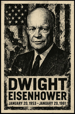 Eisenhower Vintage Patriotism US Flag Collector Poster