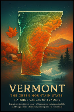 Vermont Nature's Canvas of Seasons Poster