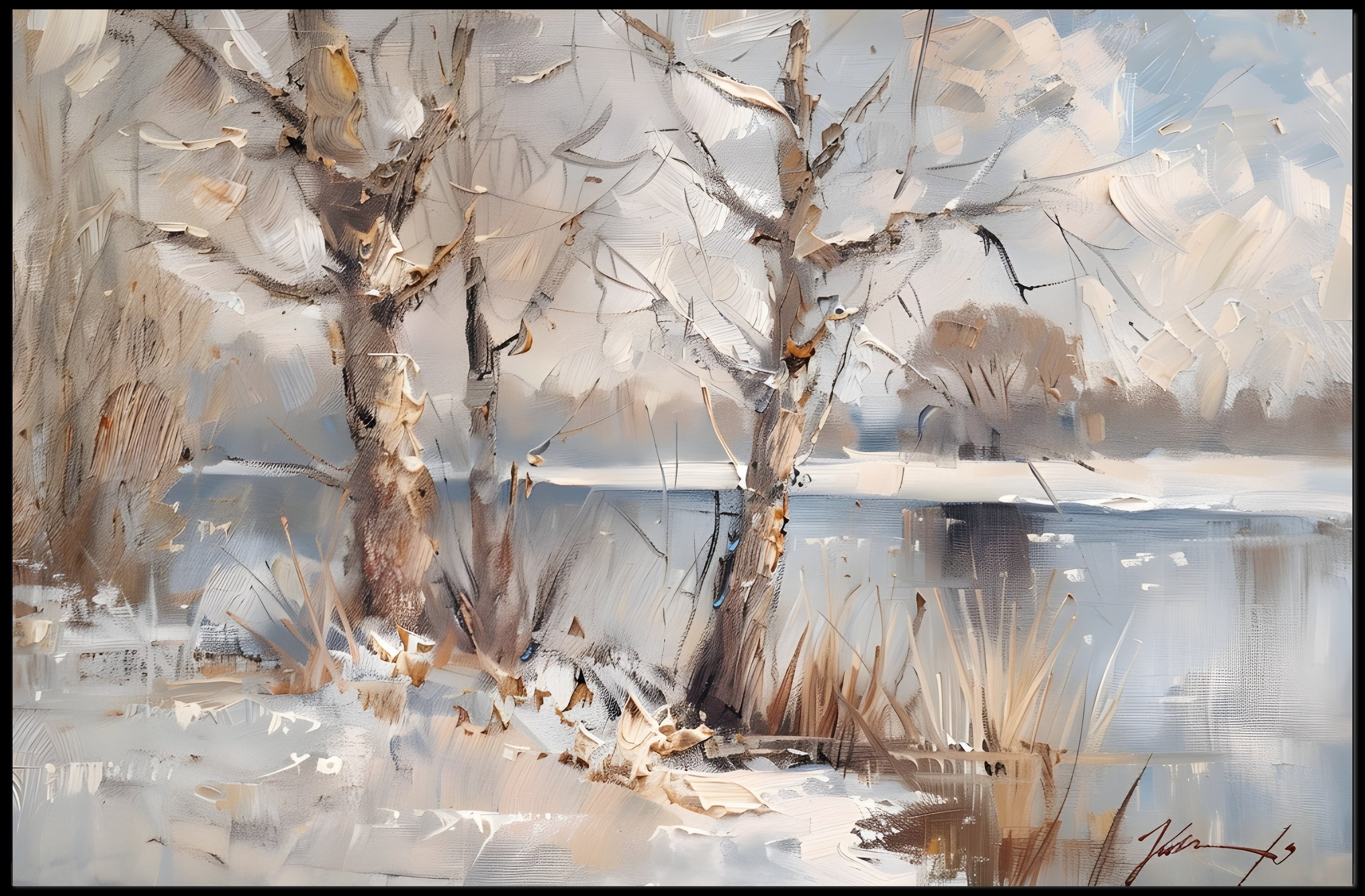 Serene Winter Landscape Poster