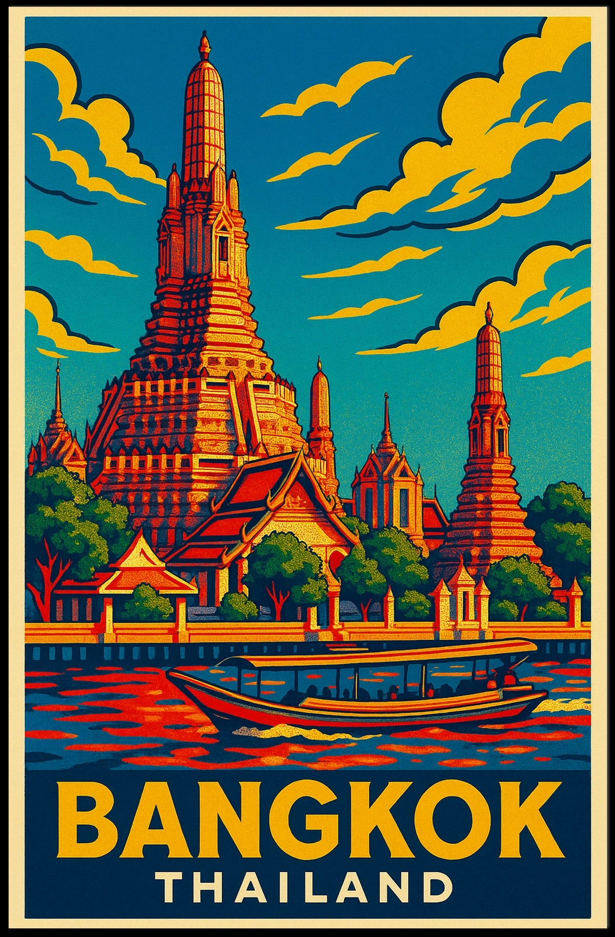 Bangkok Travel Poster