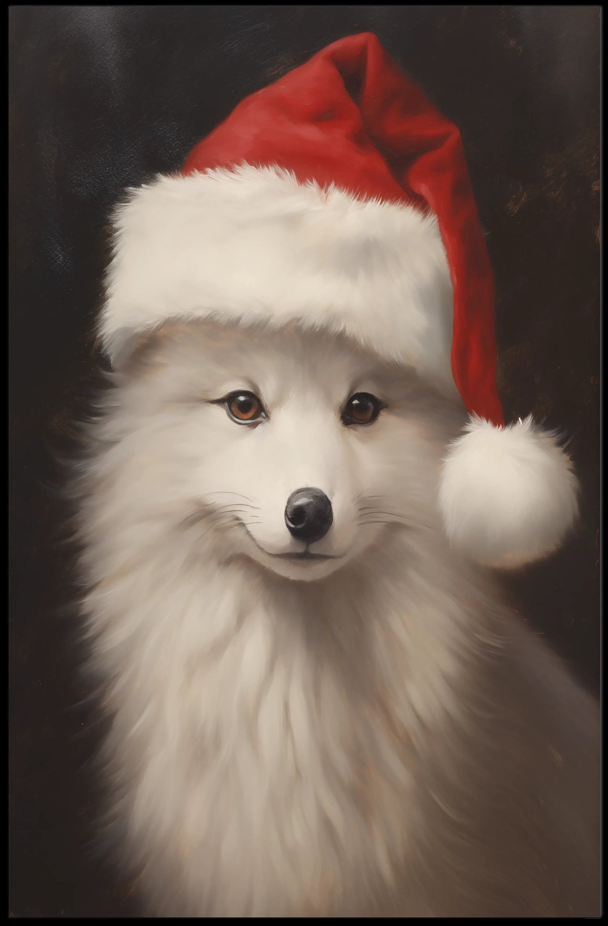 Festive Arctic Fox Poster